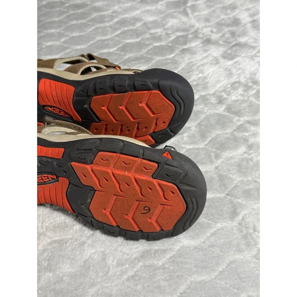 Keen Newport H2 Kids Size 4 Brown Orange Washable Water Sandals 1018270